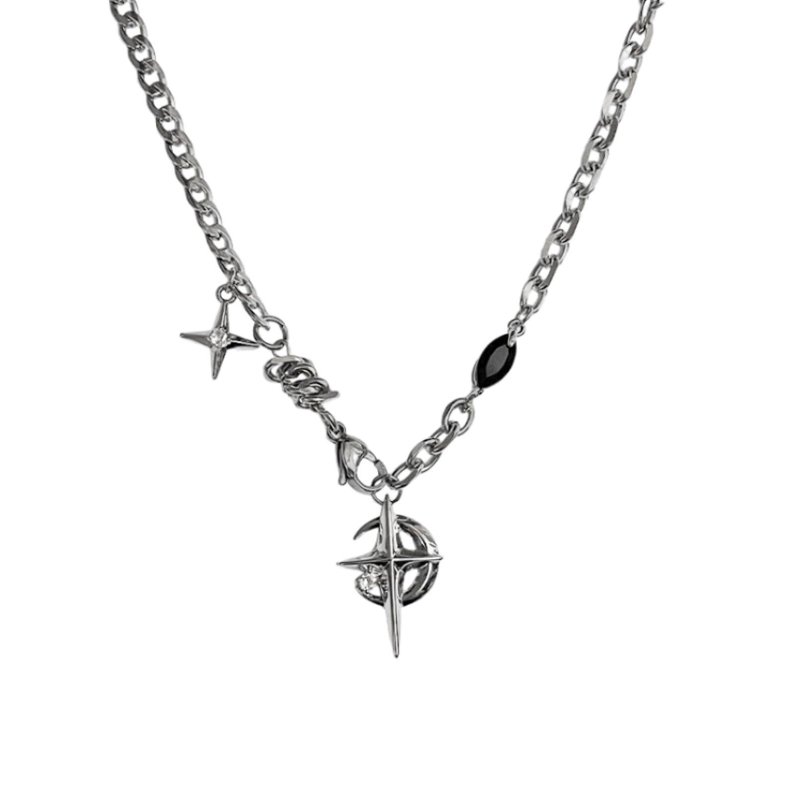 Pendant Necklace Punk Sweater Chain Necklace for Women and Men Festival Gift