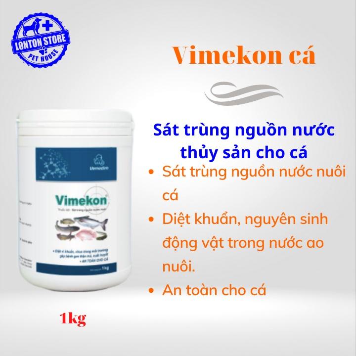 Vimekon cá - Dùng sát trùng nguồn nước nuôi cá, lon 1kg