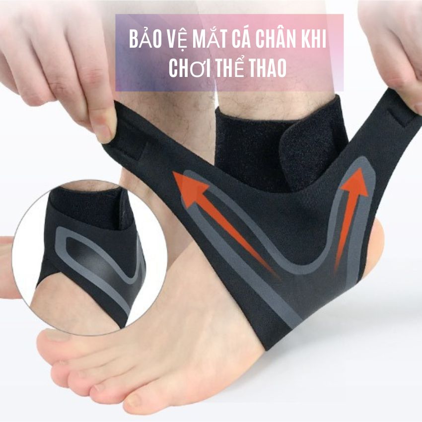 Băng cổ chân bảo vệ mắt cá chân đá bóng tập thể thao chất liệu vải dệt kim đàn hồi thoáng khí BG06