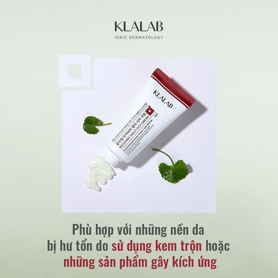 Kem phục hồi da hư tổn KLALAB Recovery Multi Cica Cream làm sạch sâu &amp; cân bằng da 80 ml