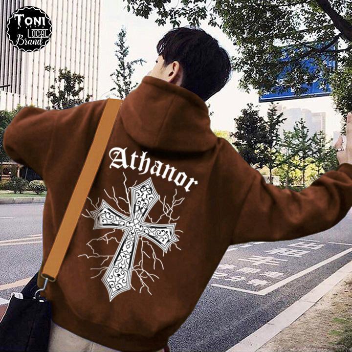 Áo Hoodie Local Brand ATHANOR nỉ bông form rộng Unisex (HD2200L - Full Box - Kèm Video Ảnh Thật)