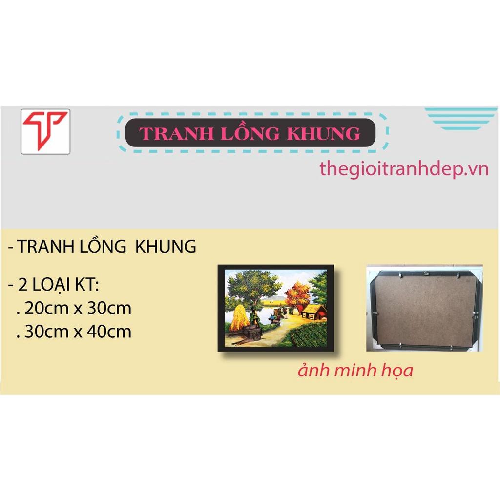 Tranh khung thư pháp chữ Cha Mẹ, gia đình treo tường