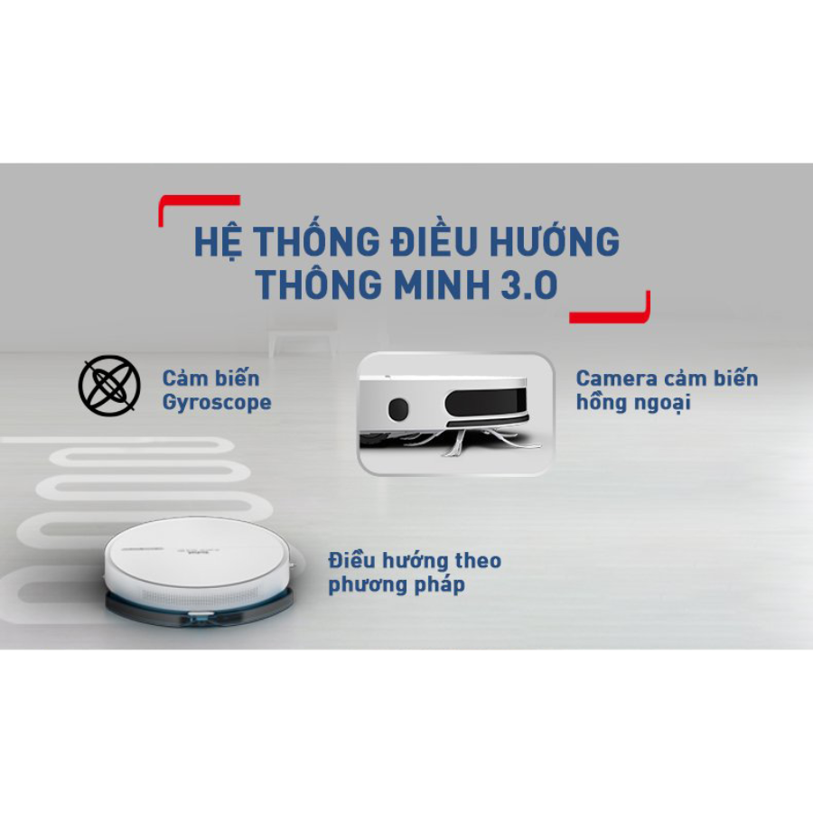 Robot hút bụi lau nhà Tefal RG7447WH - Trắng - Hàng chính hãng