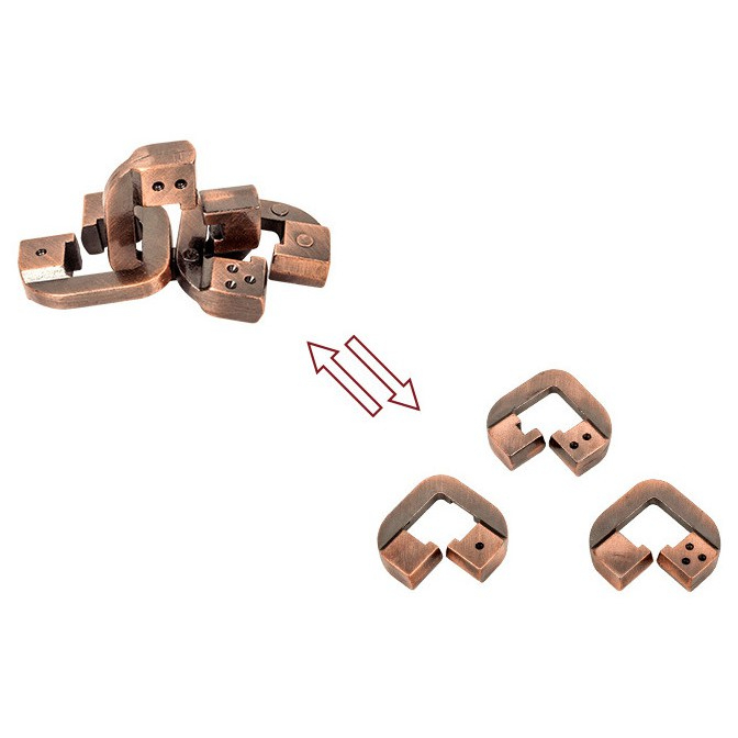 Đồ chơi trí tuệ Nhật Bản_Thử thách trí não_The 3G (Chain Link)- Hanayama Puzzle_Hack Xoắn não &amp; Giáo dục_IQ Toys_Tư Duy