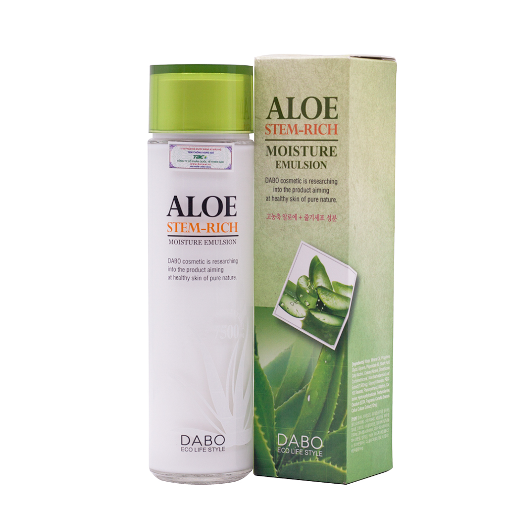 Dưỡng Thể Trắng Da, Dưỡng Ẩm, Chống Lão Hóa Hàn Quốc Lô Hội Dabo Aloe Emulsion (150ml) – Hàng Chính Hãng