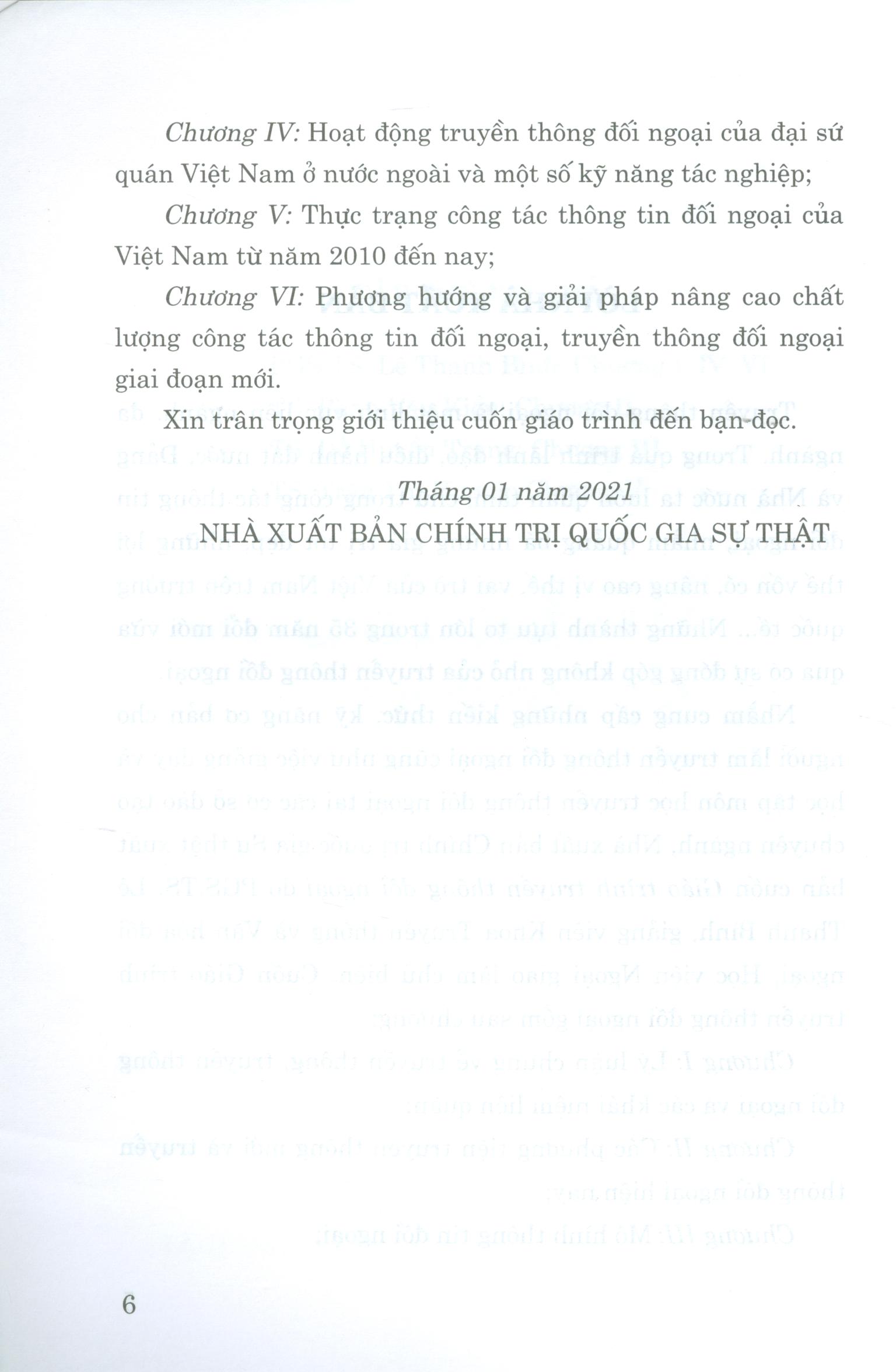 Giáo Trình Truyền Thông Đối Ngoại