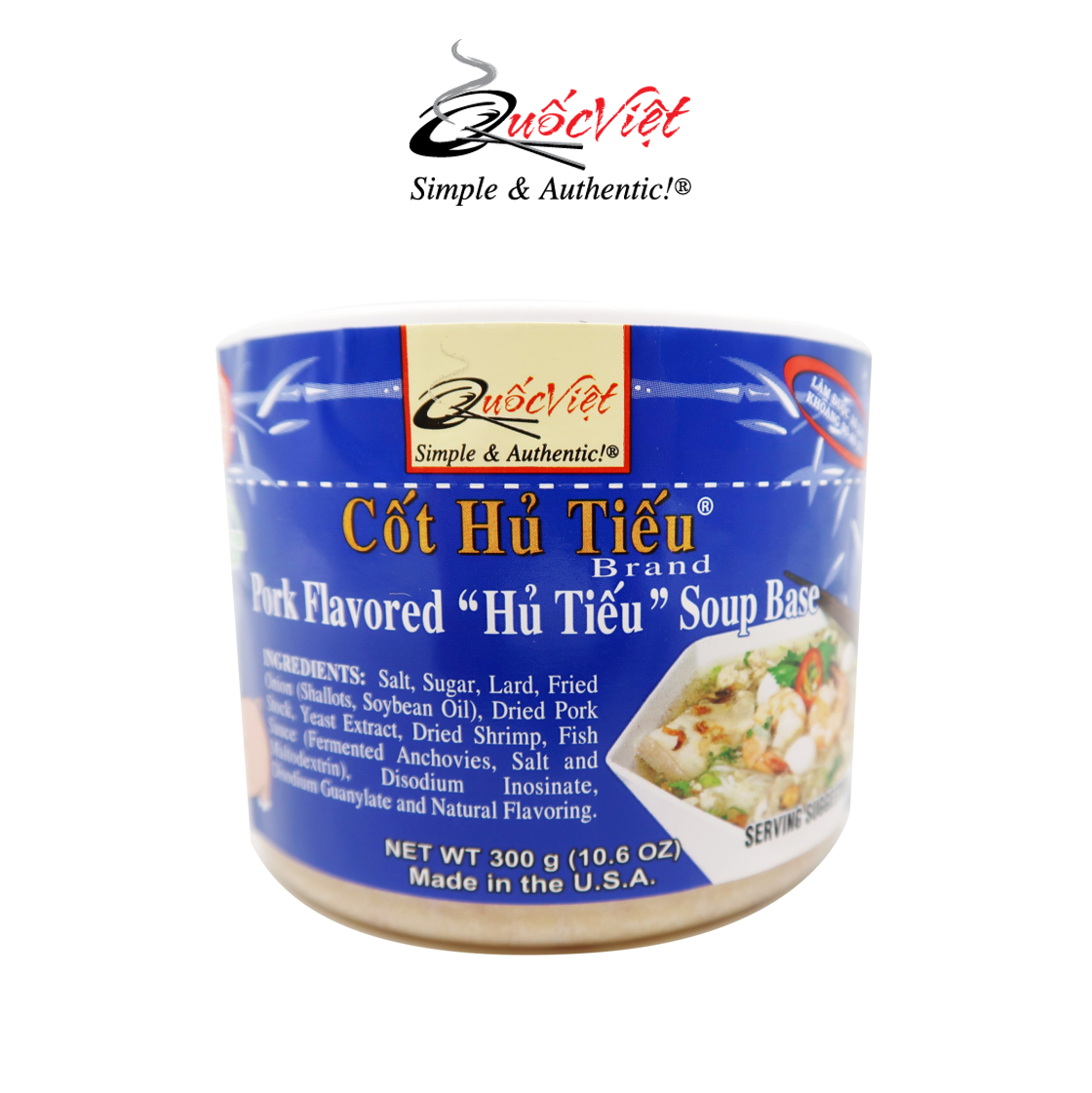 HSD 23.11.2023 Cốt Súp Hủ Tiếu Quốc Việt - Hộp 300g - đủ cho 30 tô hủ tiếu - VN10455