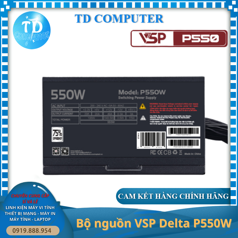 Nguồn VSP 450W P550W ~ ATX - Hàng chính hãng TECH VISION phân phối