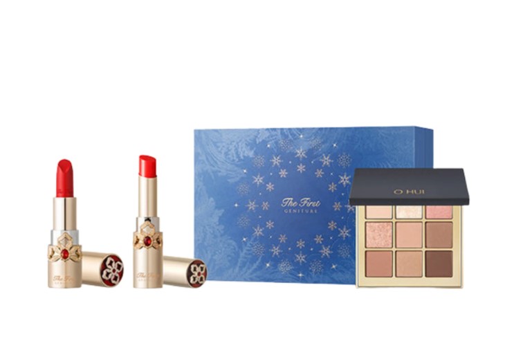 Bộ trang điểm mắt và môi OHUI THE FIRST G LIPSTICK &amp; LIPBALM DUO Set