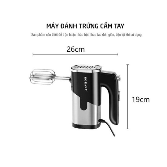 Máy Đánh Trứng Cầm Tay 5 Tốc Độ Sk-6621 800W