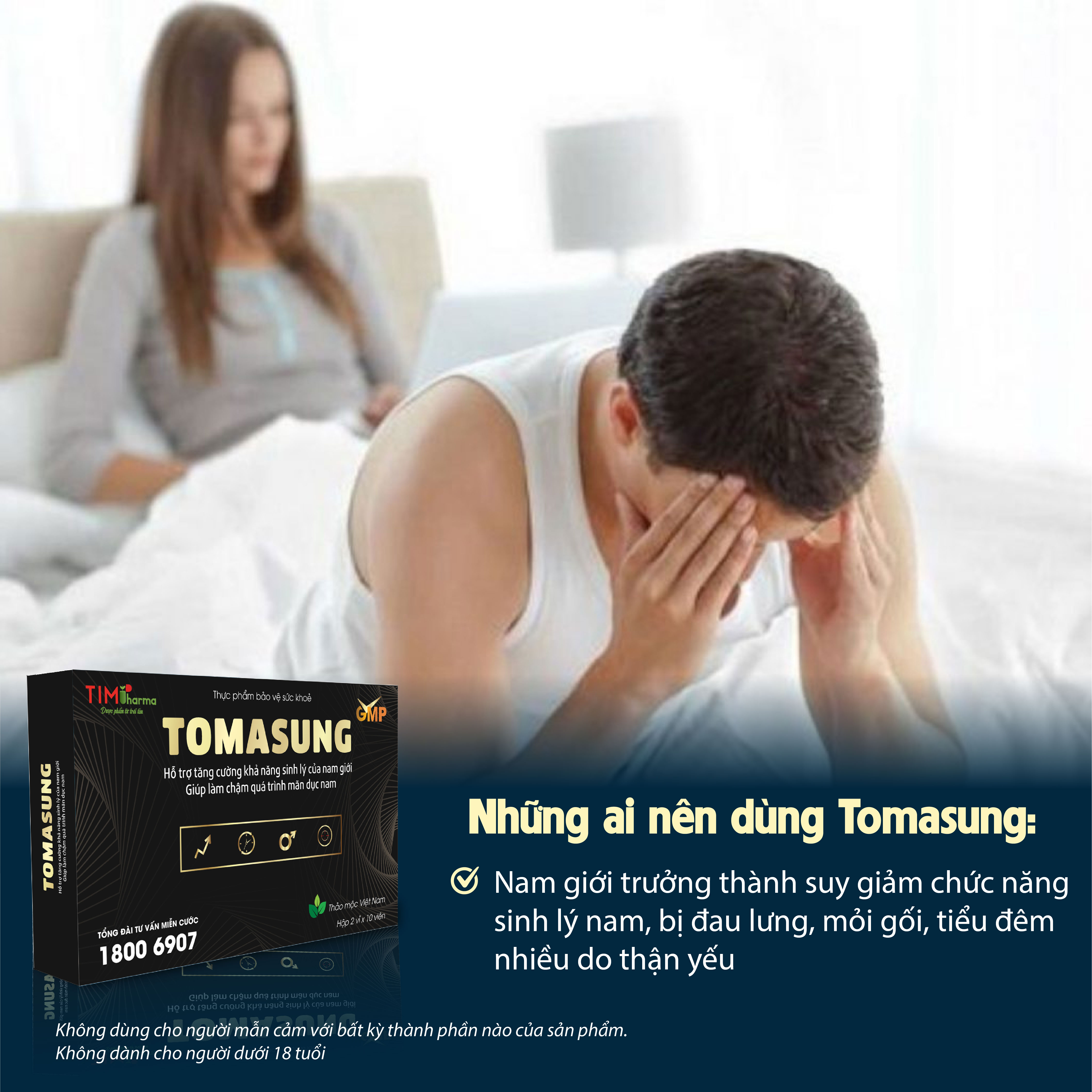 Tomasung - Hỗ trợ tăng cường sinh lý nam giới, làm chậm quá trình mãn dục