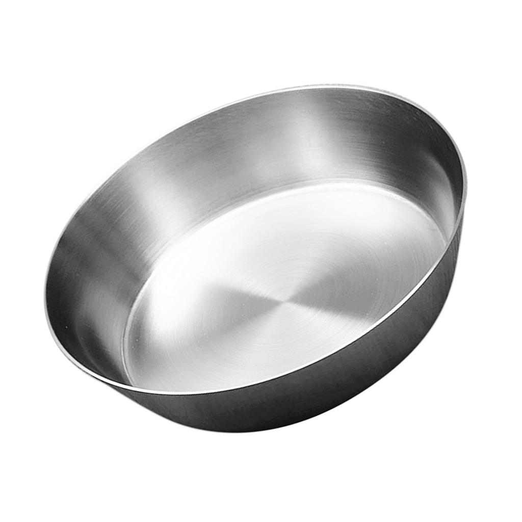 Stainless Steel Korean Tray Fruit Salad Plate Snack Bowl with Cover,Ramen Noodles Menudo Pasta Popcorn Fruit Dessert Serving Dishes