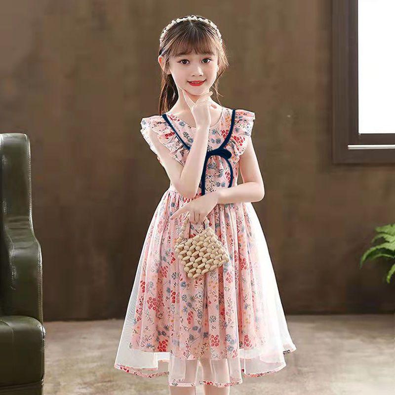 DONGSHOP HOT Đầm bé gái 2023 Váy bé gái mùa hè Váy công chúa siêu tiên