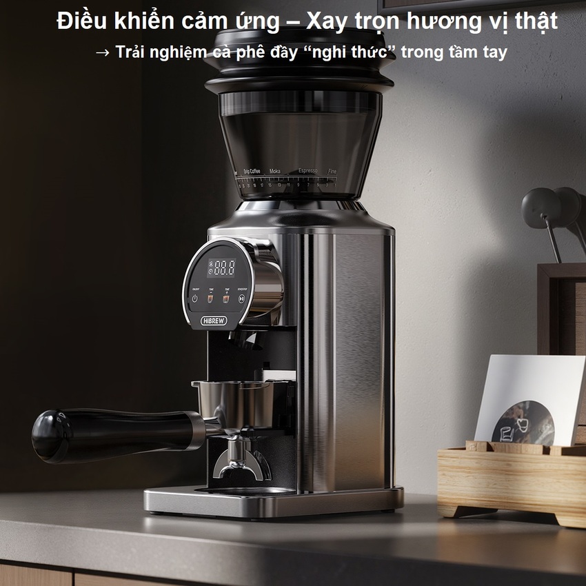 Máy xay hạt cà phê Espresso chuyên nghiệp thương hiệu Mỹ cao cấp HiBREW G3 Plus 31 cấp độ xay - Công suất 180W - Hàng chính hãng