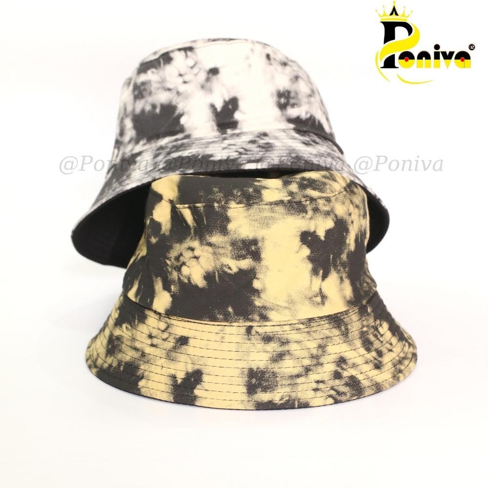 Mũ bucket ️ Nón tai bèo vành cụp phối màu loang 2 lớp form unisex BKL01 nhung tăm Ulzzang Thời trang PONIVA siêu hot