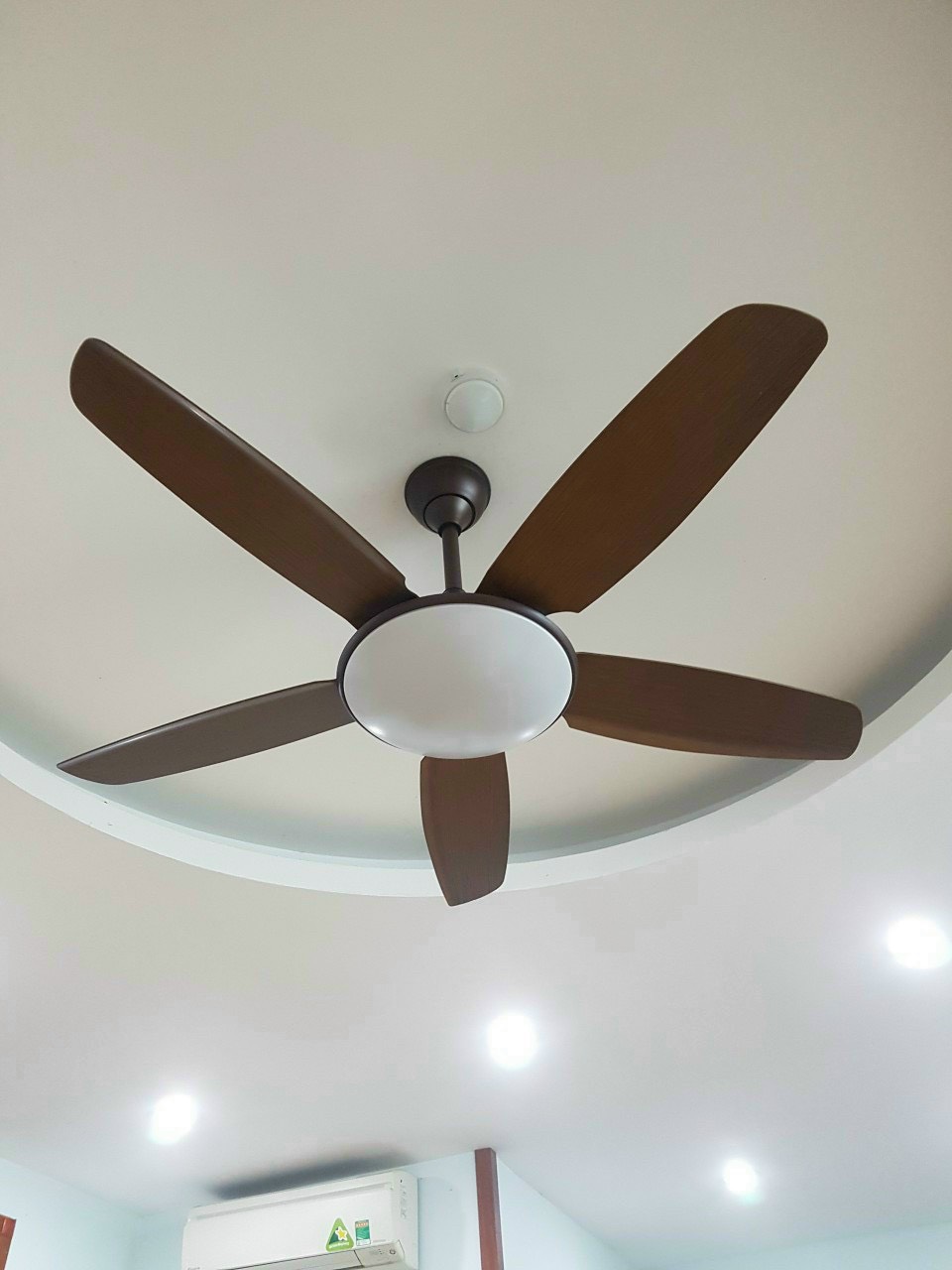 Quạt trần có đèn LED, có điều khiển từ xa, Động cơ ĐC 2 chiều tiết kiệm điện, 6 cấp gió mát nên rất phù hợp với Việt Nam