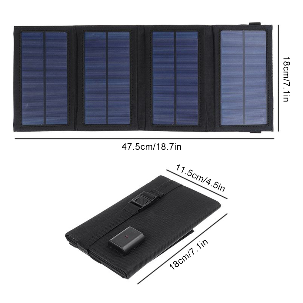 Bộ 4 Tấm Pin Năng Lượng Mặt Trời 5V 10W Chống Nước Có Dây Sạc USB