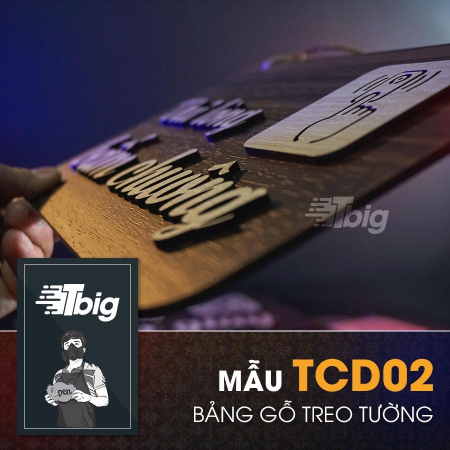 Bảng gỗ treo cửa vui lòng bấm chông mẫu TCD02