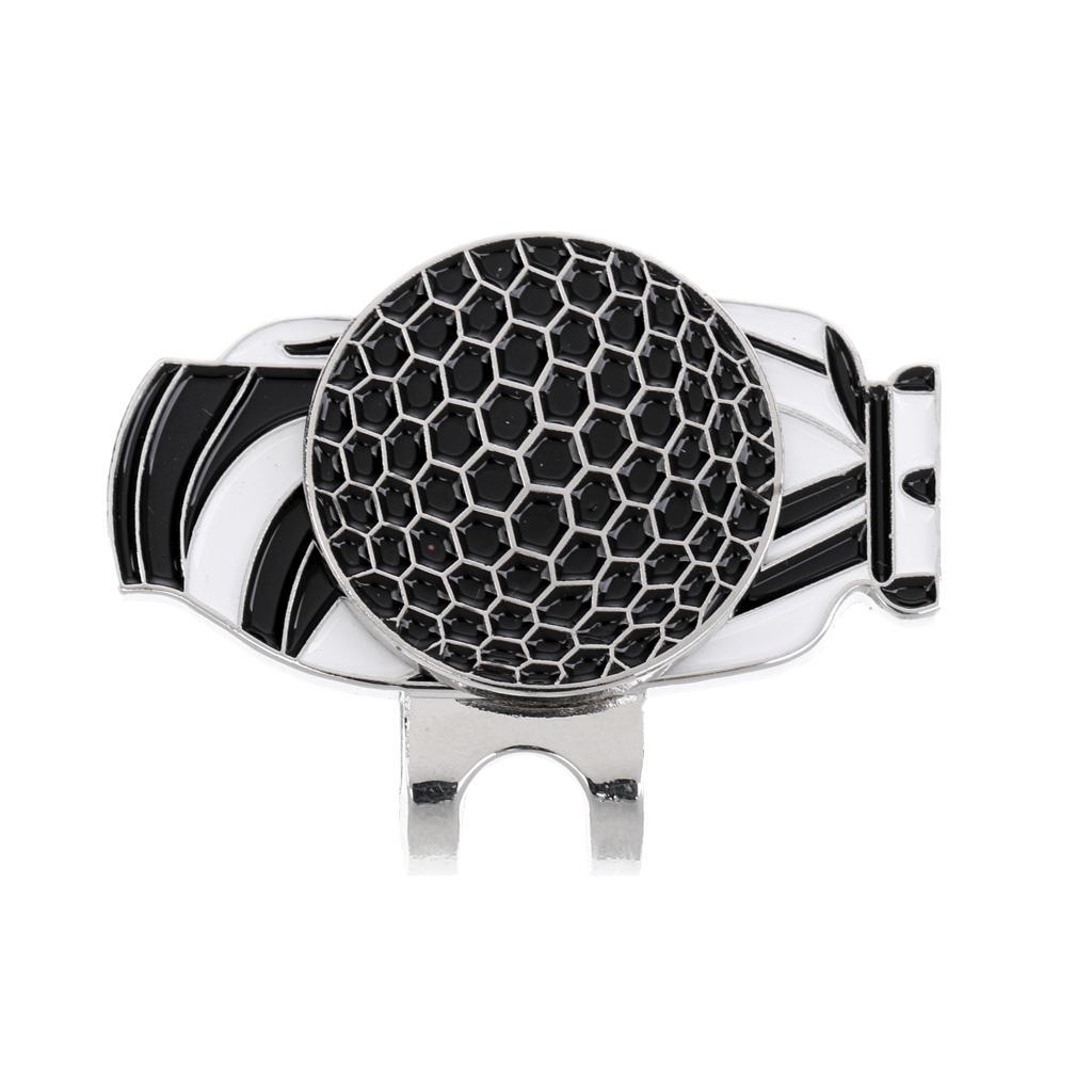 2-4pack Alloy Golf Ball Marker with Hat Clip Golf Accessories Black