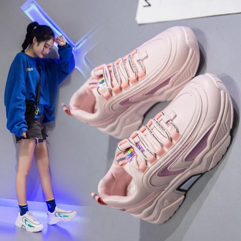 Giày Sneakers Nữ, Giày Thể Thao HAPU Giày Độn Đế Nữ 3-4Cm Hottrend Dành Cho Bạn Trẻ Năng Động Cá Tính Và Tăng C