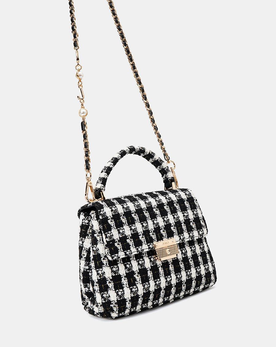 Túi Xách Nữ Thời Trang JUNO Cỡ Nhỏ Top Handle Phối Tweed TXN748