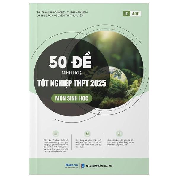 Sách - 50 Đề Minh Họa Tốt Nghiệp THPT 2025 - Môn Sinh Học