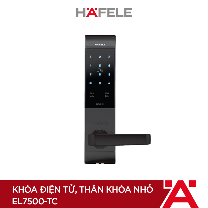 Khóa điện tử Hafele EL7500-TC, thân khóa nhỏ - 912.05.716 Xuất xứ Hàn Quốc (Hàng chính hãng)