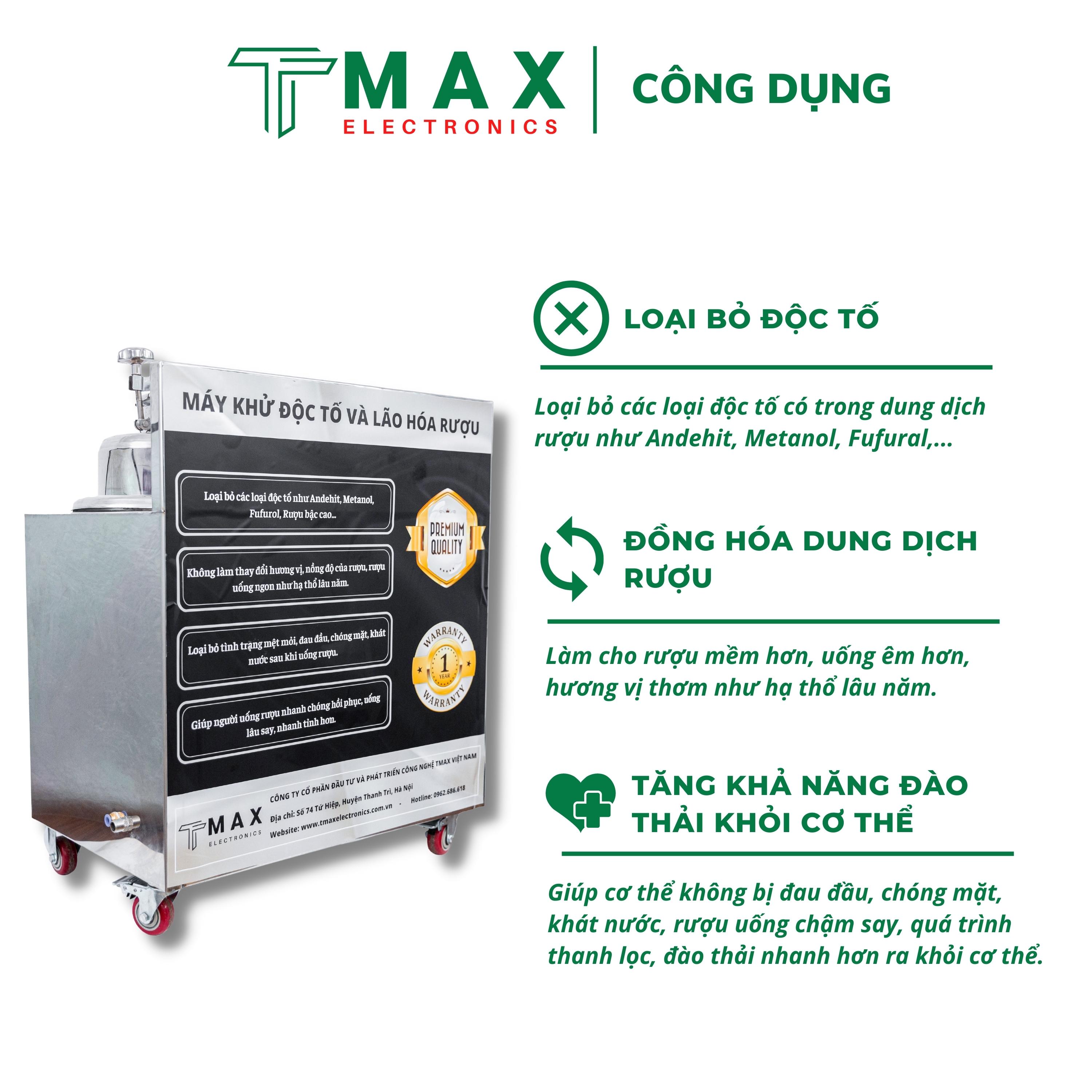 Hình ảnh Máy Khử Độc Tố Và Lão Hóa Rượu Tmax Electronics 35L - Hàng Chính Hãng - Bảo Hành 12 Tháng