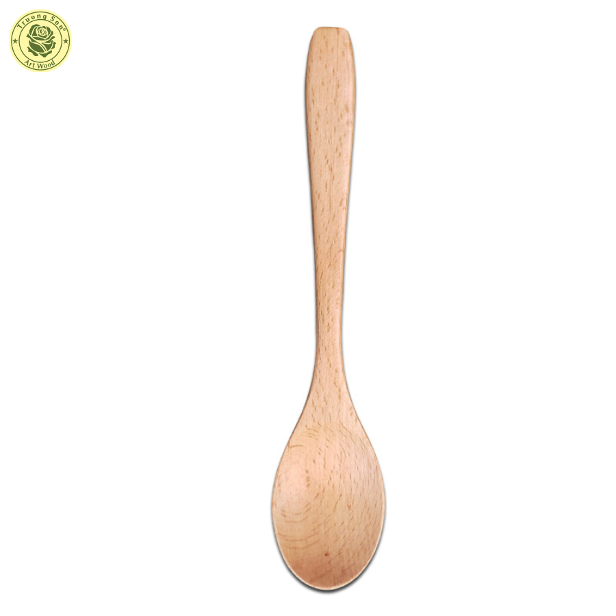 Muỗng Gỗ Beech Oval Ăn Cơm Kích Thước 18.5 Cm - Đồ Gỗ Nhà Bếp Thương Hiệu Trường Sơn