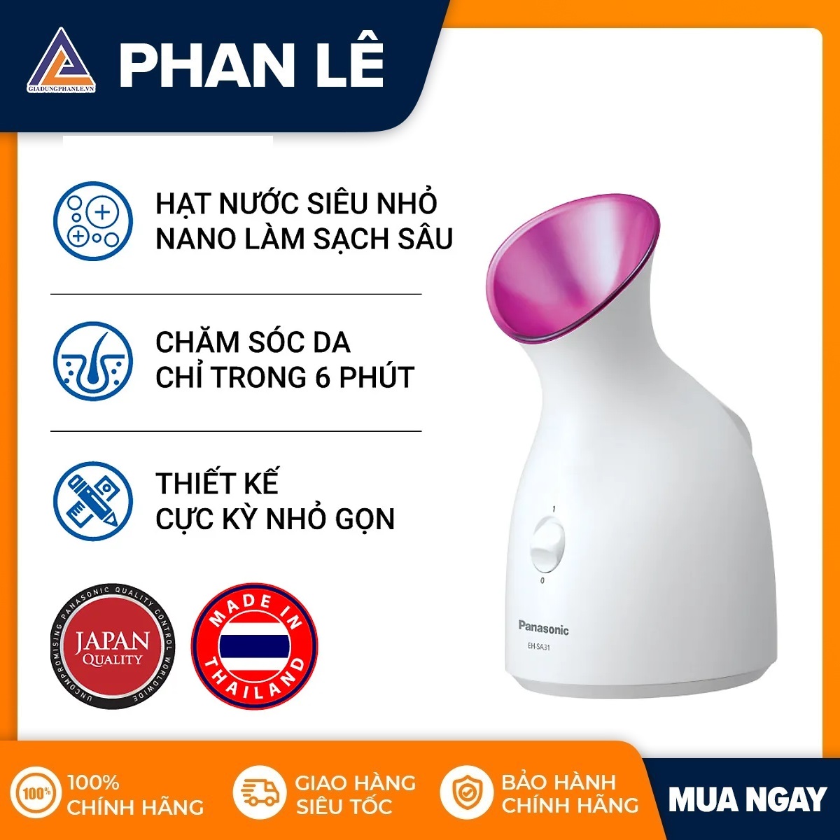 Máy xông hơi mặt Panasonic EH-SA31VP442 - Hàng Chính hãng