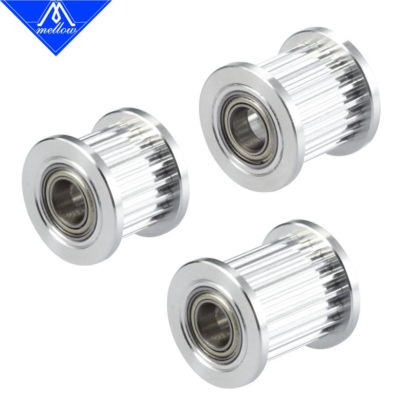 Êm dịu 3D Máy In Phần 1 chiếc GT2 Idler Thời Gian Ròng Rọc 20 Răng Bánh Cấu Tạo 5mm Nhôm Gear Răng cho GT2 thời gian dây 6MM