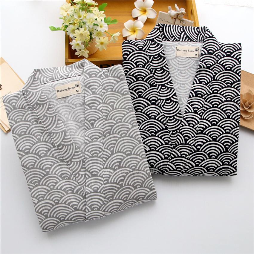 Mùa Hè 2021 Bộ Đồ Ngủ Bộ Cho Nam Nhật Bản Kimono Truyền Thống Yukata Top Quần Áo Phù Hợp Với Samurai Nam Đồ Ngủ Tắm