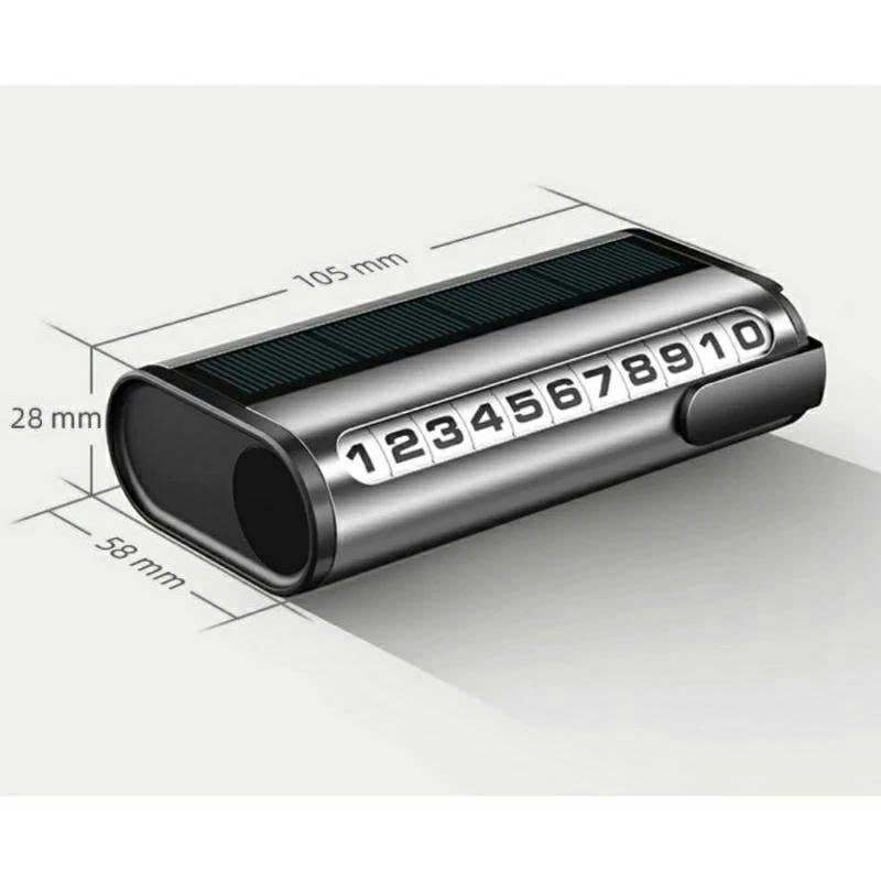 Bảng ghi số điện thoại năng lượng mặt trời số xoay đặt tablo xe hơi có đèn led- Bảng số đỗ xe ô tô