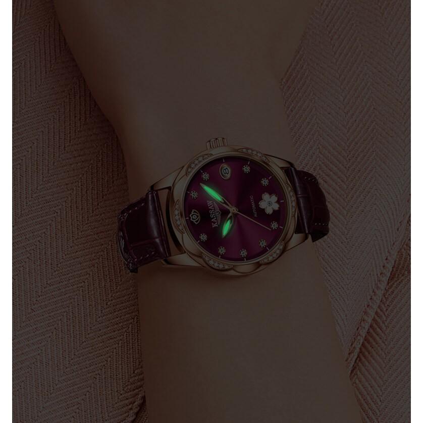 Đồng hồ nữ chính hãng KASSAW K821-1 Chống Nước ,chống xước ,kính sapphire, bảo hành 24 tháng Thời Trang Cho Nữ thiết kế đơn giản trẻ trung và sang trọng