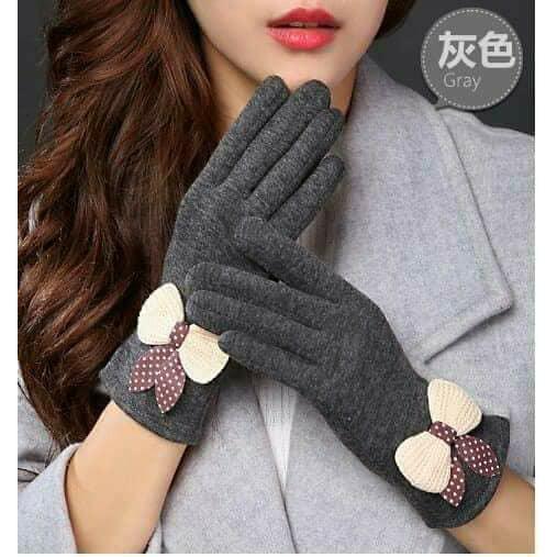 Gang tay nỉ cảm ứng / gang tay nỉ cho bạn nữ