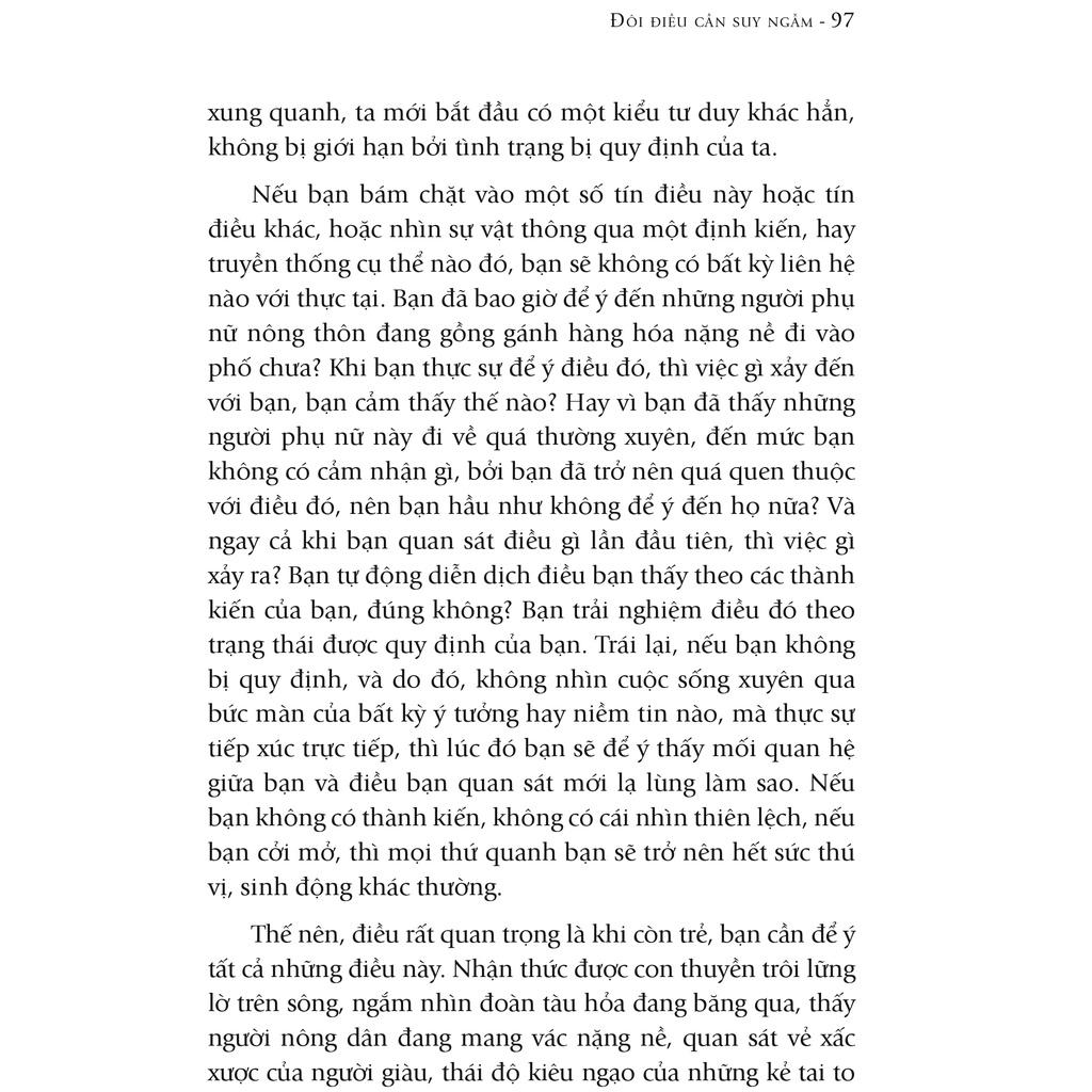 J. Krishnamurti Đôi Điều Cần Suy Ngẫm - Bản Quyền