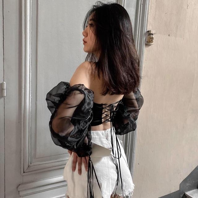 Áo đan chéo lưng Marie