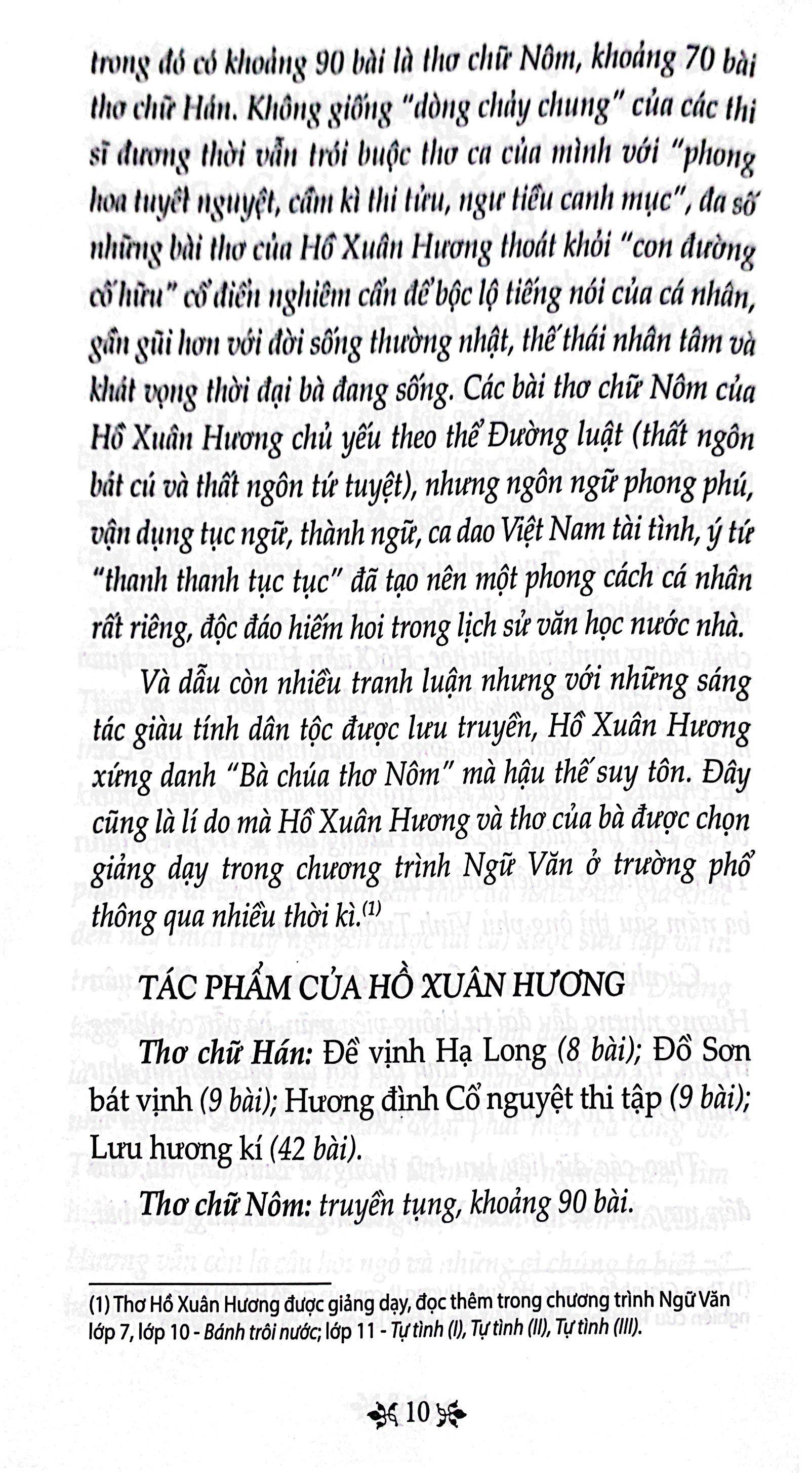 Sách Văn Học Trong Nhà Trường : Thơ Hồ Xuân Hương