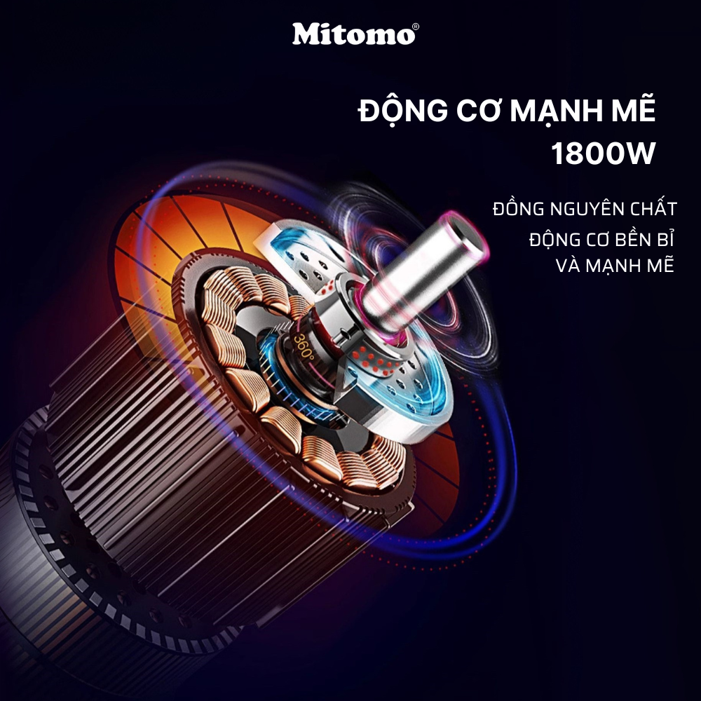 Máy xay công nghiệp, máy xay sinh tố đa năng Mitomo KD-1800, chuyên dụng cho kinh doanh hàng chính hãng - BH 3 năm