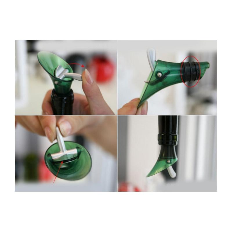 Wine Decanter Red Wine Pourer Spout Decanter Red Wine Bottle Stopper Wine Aerator Quick Pouring Tool With Switch Barware
