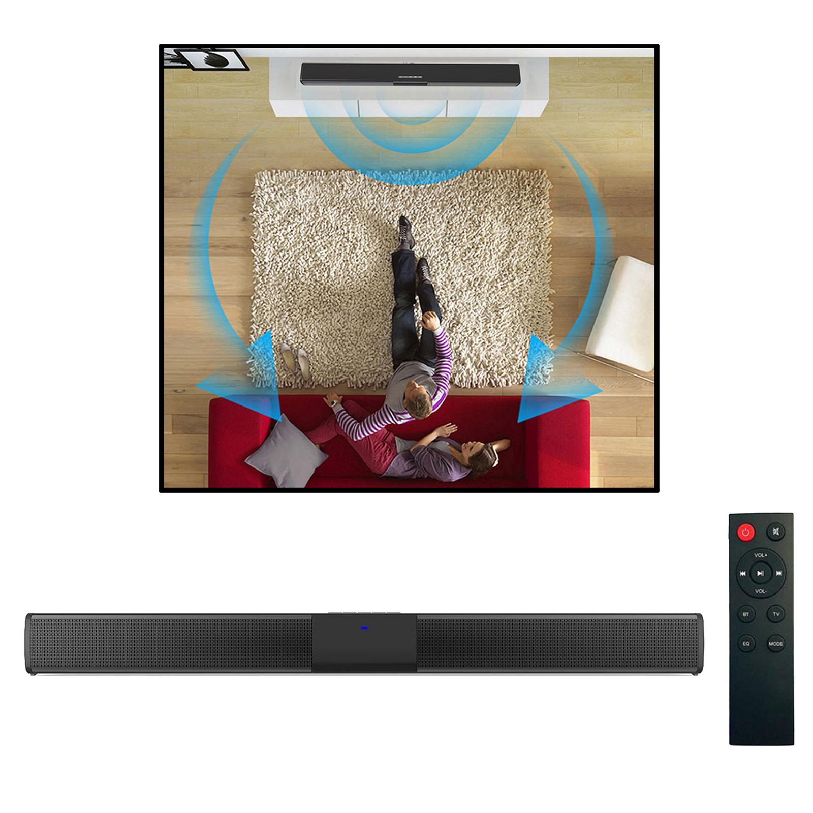 Portable TV Soundbar Bluetooth Speaker System Subwoofer Loudspeaker AUX New