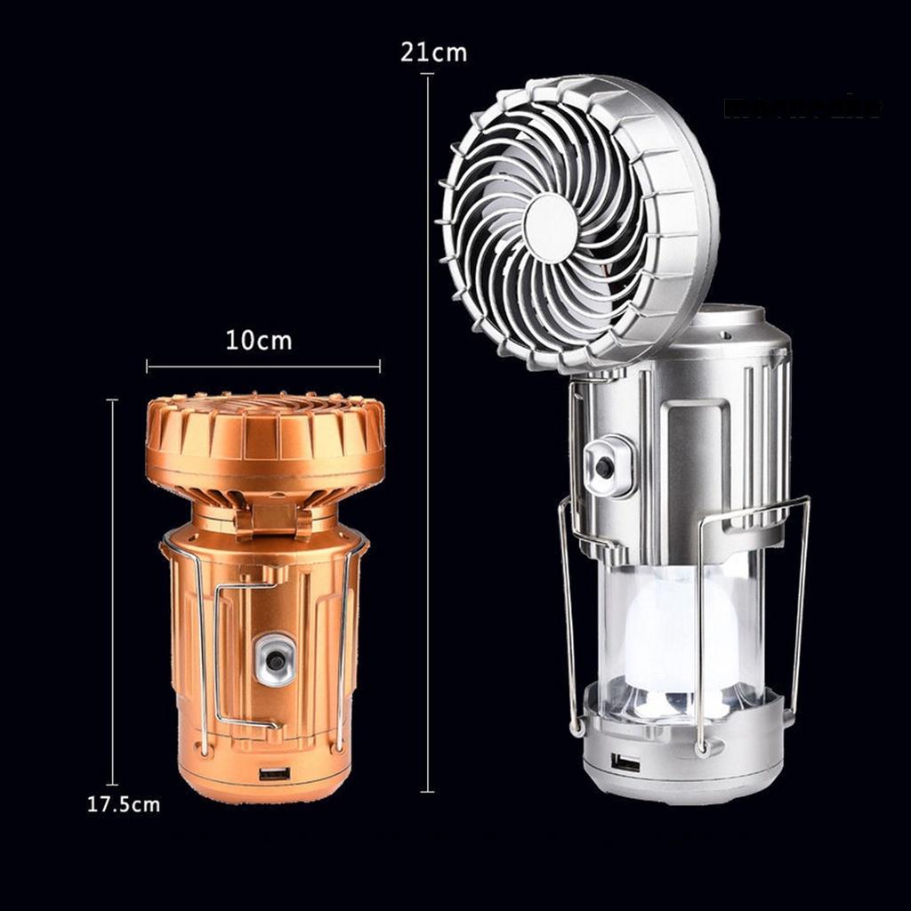 Đèn Năng Lượng Mặt Trời 3 in 1 Kèm Quạt Cầm Tay Sử Dụng Pin Lithium Sạc Điện Thoại Vô Cùng Tiện Lợi