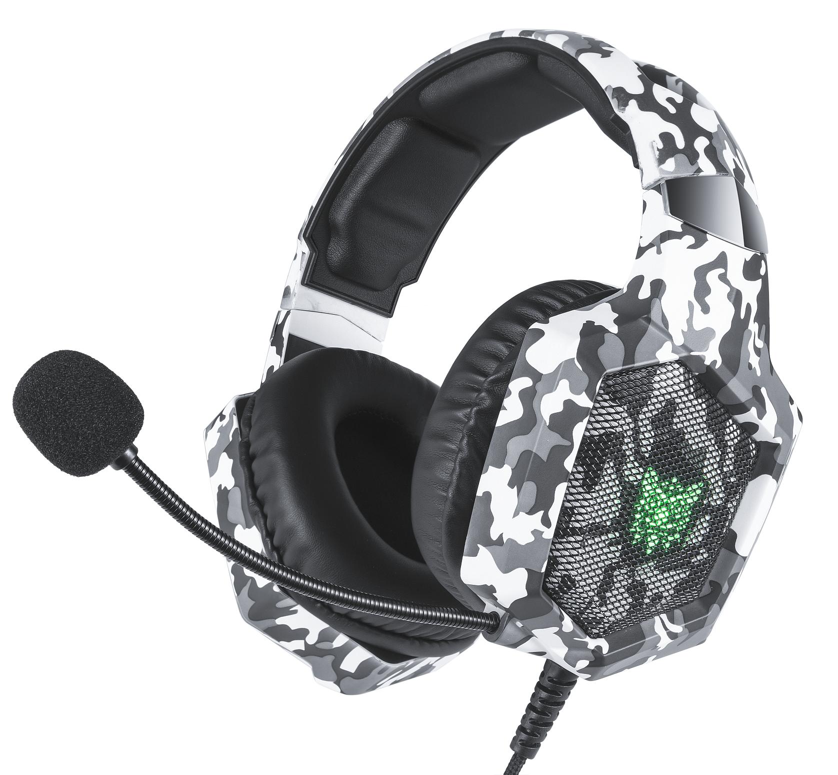 Combo Onikuma 12 (Tai Nghe K8 Camouflage White + Bàn Phím G32 Wired + Chuột CW902 Black) - Hàng Chính Hãng