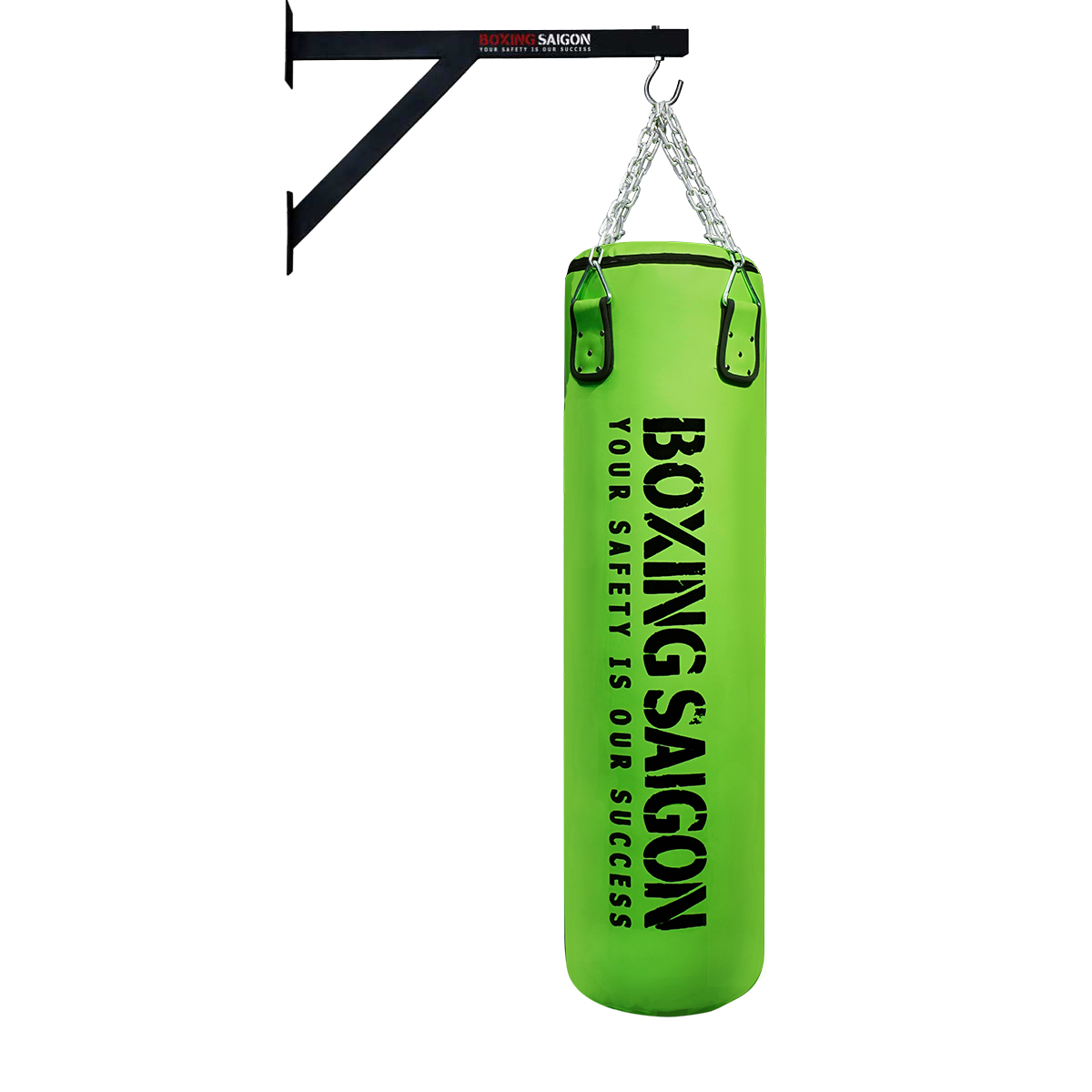 Combo Bao Cát Treo Boxing Punching Bag 1M2 &amp; Khung Treo ( Dây Xích ) - Xanh lá