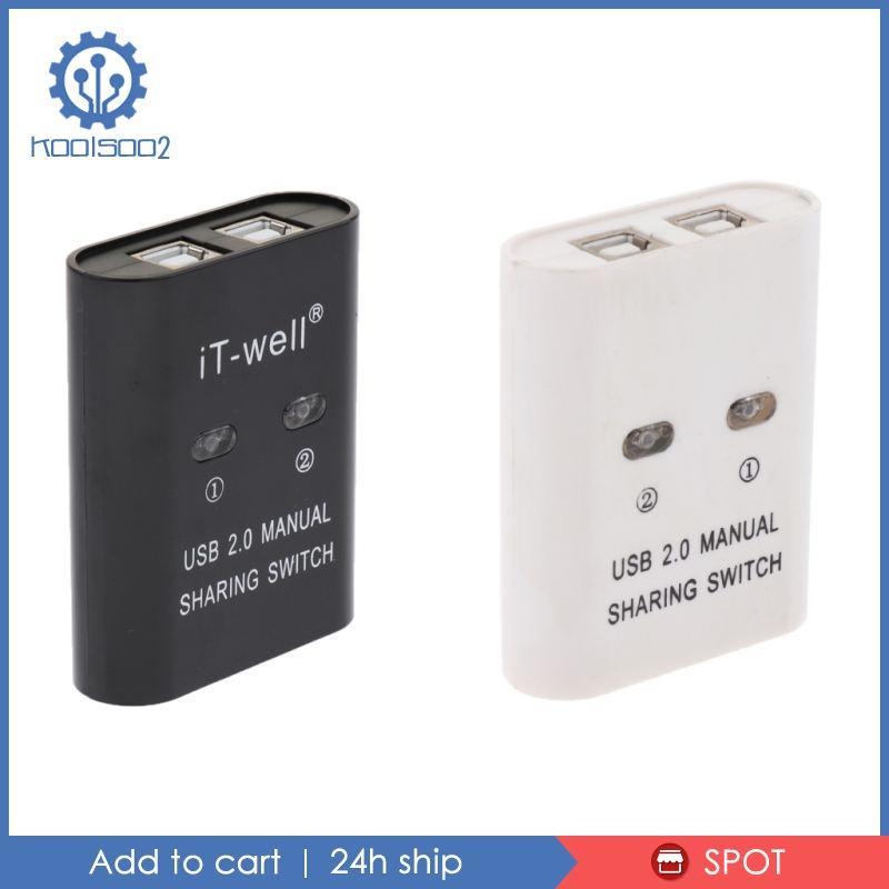 USB Manual Sharing Switch, 2 Ports HUB KVM Swtiches For PC Scanner Printer