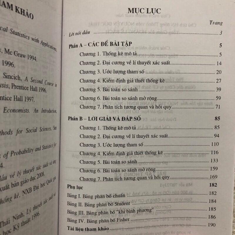 Sách - Thống Kê Và ứng Dụng + Bài Tập Thống Kê - Giáo Trình Dùng Cho Các Trường Đại Học Và Cao Đẳng - NXB Giáo Dục - HV - ảnh 10