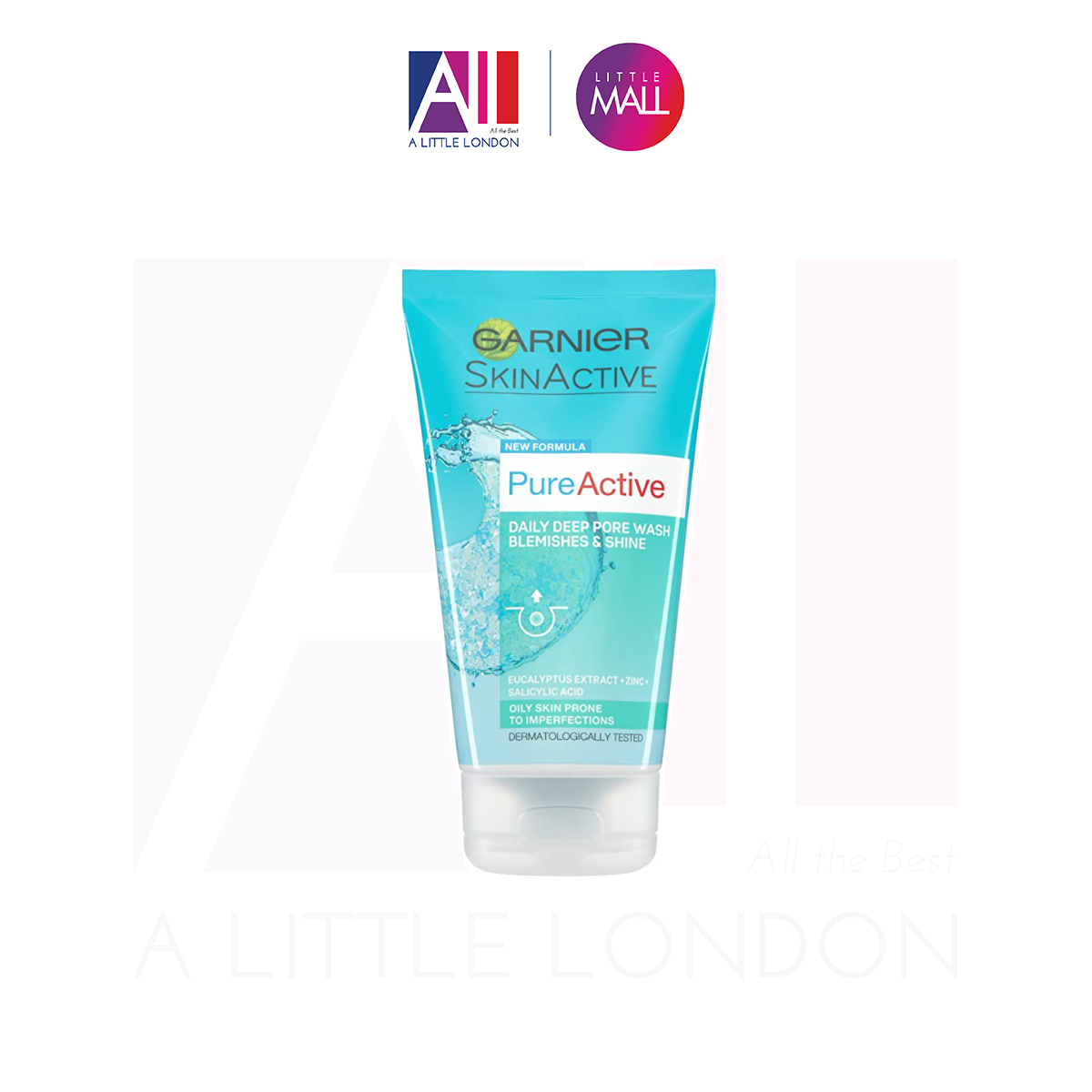 Sữa rửa mặt làm sáng da Garnier Pure Active Daily Deep Pore Wash 150ml