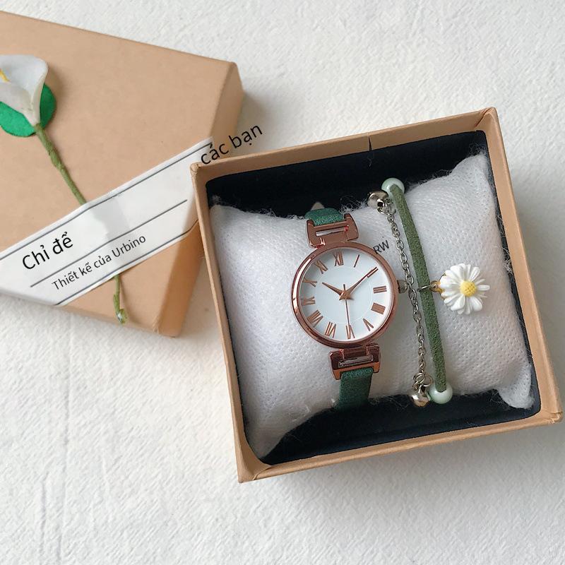 Đồng hồ nữ mặt số nhỏ được ưa chuộng nhất trong phong cách sinh viên đại học Qiaosen nhỏ khí chất đơn giản đồng hồ nữ cổ điển retro trường trung học cơ sở