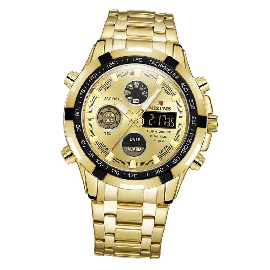 Waterproof Luminous Steel Belt Sports Watch for Men