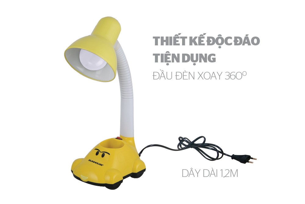 Đèn Bàn Sunhouse SHE-19LED-A6 Kèm Bóng Đèn Led - Chính Hãng